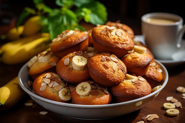 Gebackene Bananen-Nuss-Muffins