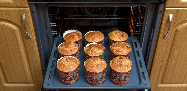 Gebackene Osterkuchen im Ofen Frühlings-Osterfest