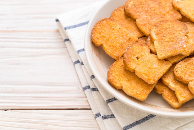 Foto gebackenes toast knoblauchbrot