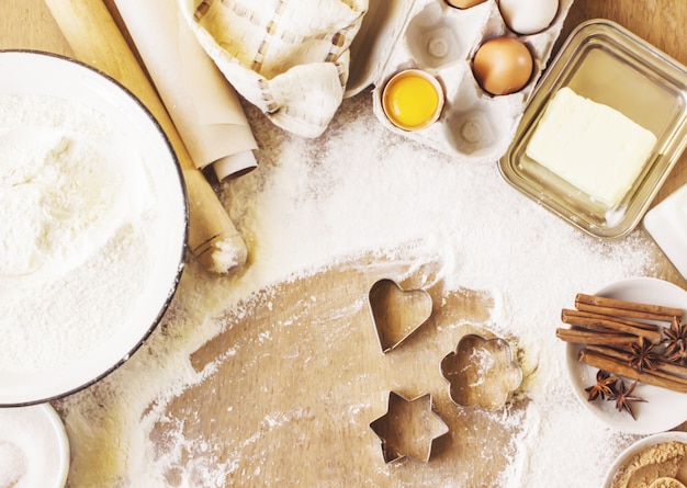 Gebäck, Kuchen, selbst kochen. Selektiver Fokus