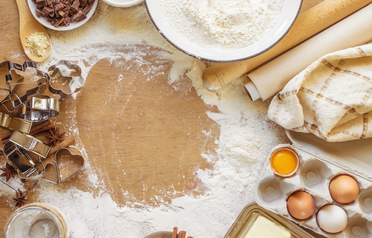 Foto gebäck, kuchen, selbst kochen. selektiver fokus