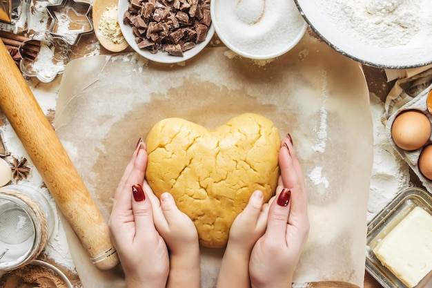 Gebäck, Kuchen, selbst kochen. Selektiver Fokus