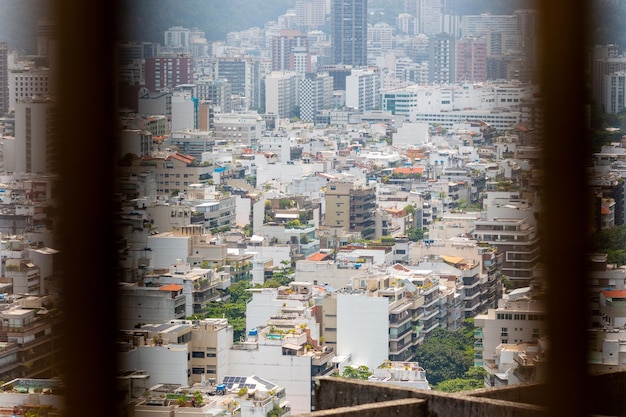 Gebäude im Stadtteil Ipanema vom Cantagalo-Hügel in Rio de Janeiro Brasilien aus gesehen