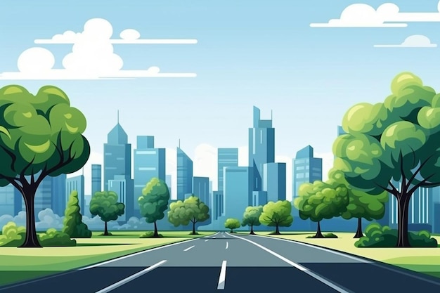 Gebäude Stadtlandschaft mit Straßen städtische Szene