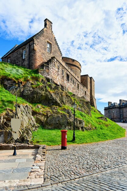 Gebäudearchitektur von Edinburgh Castle in Schottland im Vereinigten Königreich.