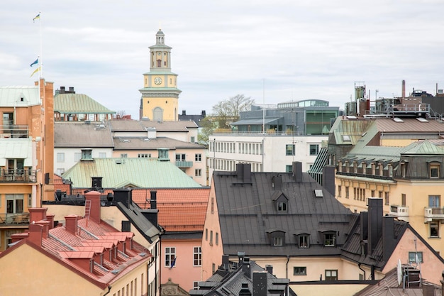 Gebäudefassaden in Stockholm, Schweden