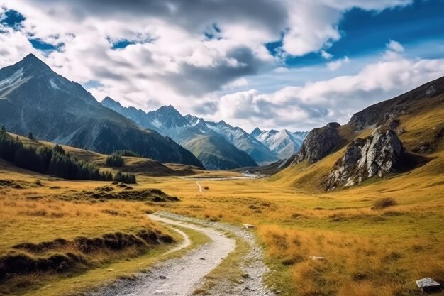 Gebirgslandschaft Stockfotos Fotografie Generierte KI