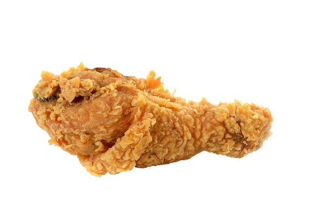 gebratenes Huhn auf weißem Hintergrund