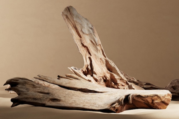gebrochenes Holz für die Produktplatzierung Beschneidungspfad für jedes Element enthalten