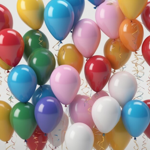 Geburtstags-Hintergrund mit bunten Ballons Geburtstagshintergrund mit farbenfrohen Ballons Ballons