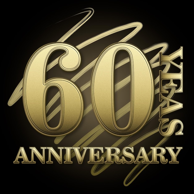 Geburtstagskarten-Icon-Design 60 Jahre Illustration transparenter Hintergrund