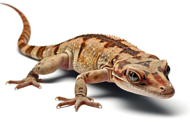 Gecko isoliert auf weißem Hintergrund. KI generiert
