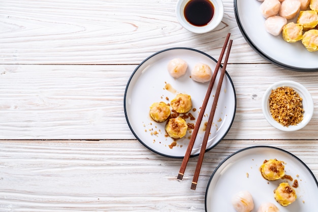 gedämpfter Mehlkloß der chinesischen Garnele