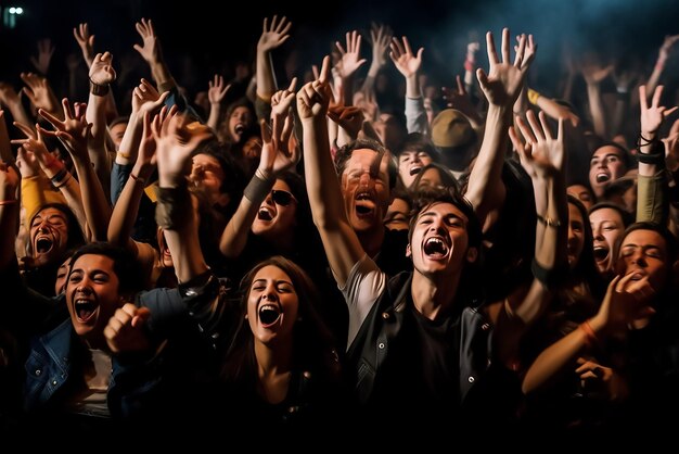 Foto gedränge im konzert