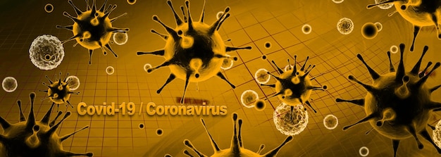 Gefährliches Corona-Virus SARS-Pandemie-Risikokonzept 3D-Darstellung