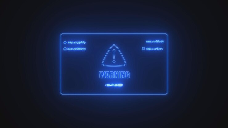 Gefahrenzeichen Hacked System oder Cyber-Angriff Vektor-Illustration