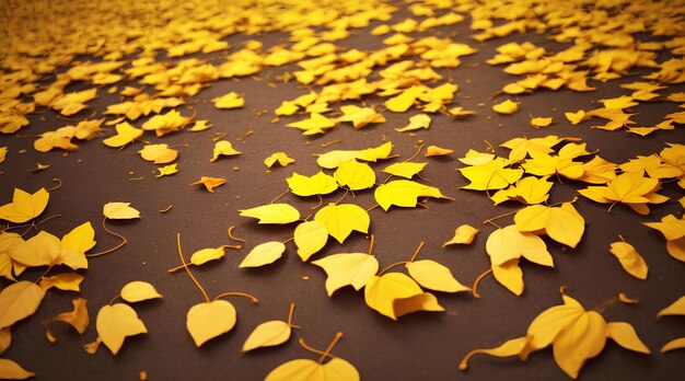 Gefallene gelbe und orange Blätter auf dem Boden, goldenes Herbstkonzept, Cover-Hintergrund oder Banner-Hintergrund