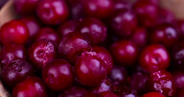 gefrorene Beeren aus roten reifen Kirschen