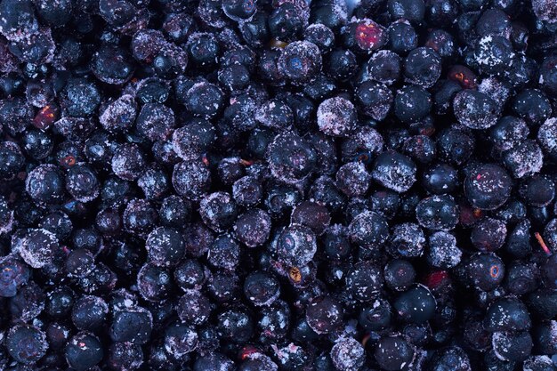 Gefrorene Beeren schwarze Johannisbeere, Blaubeerhintergrund