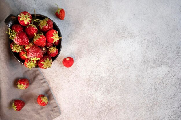 Gefrorene Erdbeeren, die mit Heufrost bedeckt sind, wenn die Beeren gefroren sind, werden die Vitamine erhalten