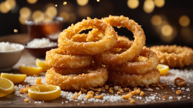 Gefrorene Zwiebelnringe im Luftfritter