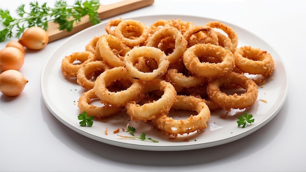 Gefrorene Zwiebelnringe im Luftfritter