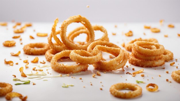 Gefrorene Zwiebelnringe im Luftfritter