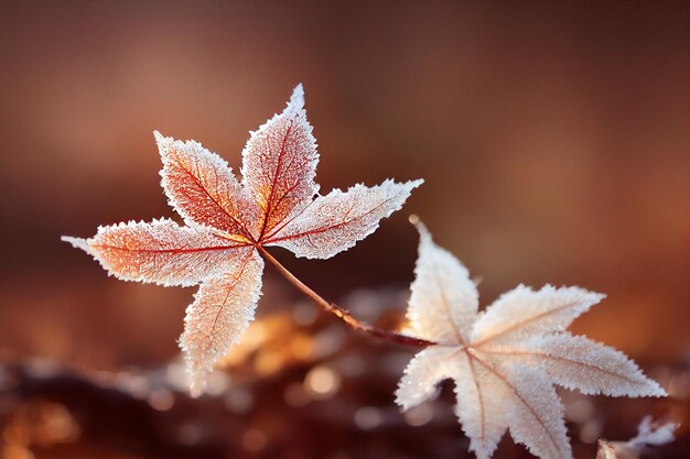 Gefrorener Blatt-Hintergrund