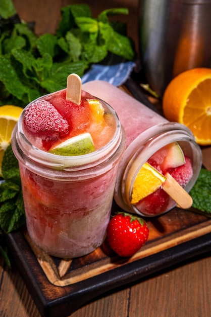 Gefrorener Mocktail-Eis am Stiel-Punsch