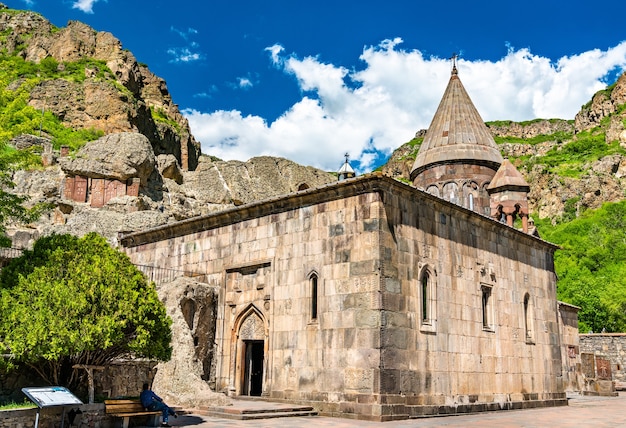 Geghard, ein mittelalterliches kloster in der armenischen provinz kotayk