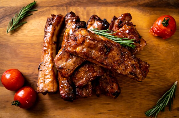 gegrillte Barbecue Ribs Schweinefleisch