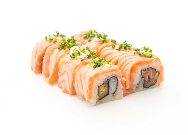 gegrillte Lachs-Sushi-Rolle