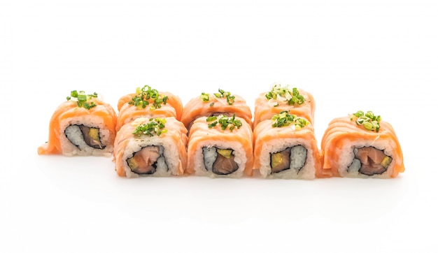 gegrillte Lachs-Sushi-Rolle