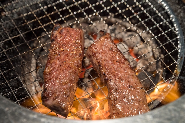 Gegrillte Wagyu Sirloin Fleisch Yakiniku