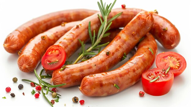 gegrillte Würstchen mit Rosmarin und Pfeffer