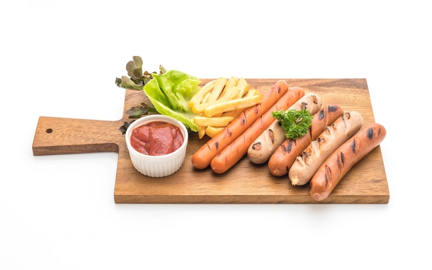 gegrillte Wurst mit Gemüse