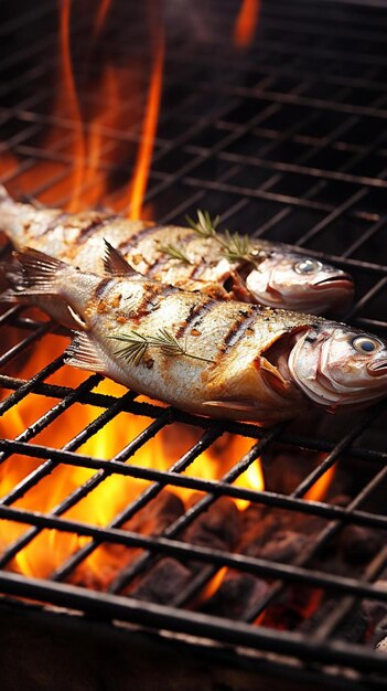 Foto gegrillter fisch