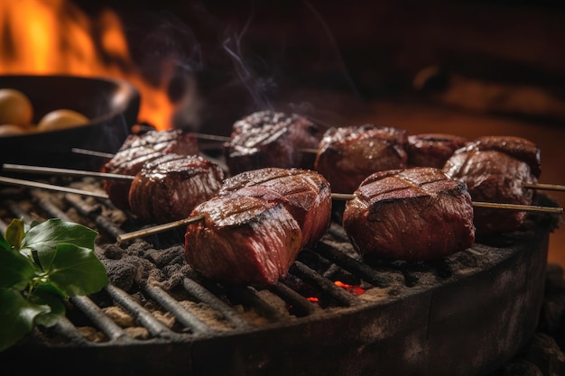 Gegrillter Picanha-Fleischspieß