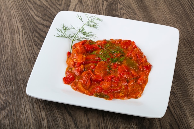 Gegrillter roter Paprika