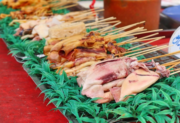 gegrillter Tintenfisch in der Straßenküche