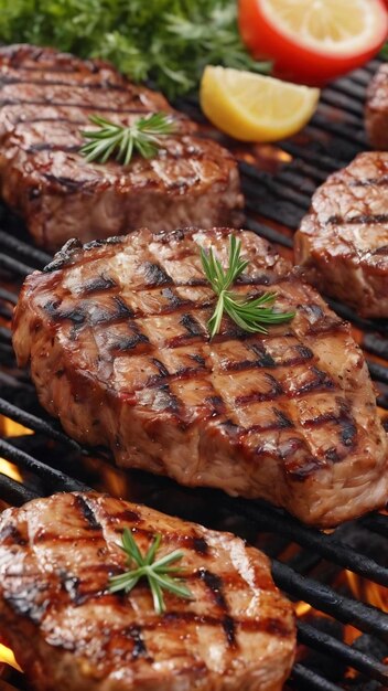 Gegrilltes Fleisch auf dem Grill