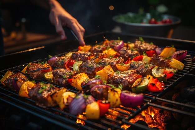 gegrilltes Fleisch auf dem Grill