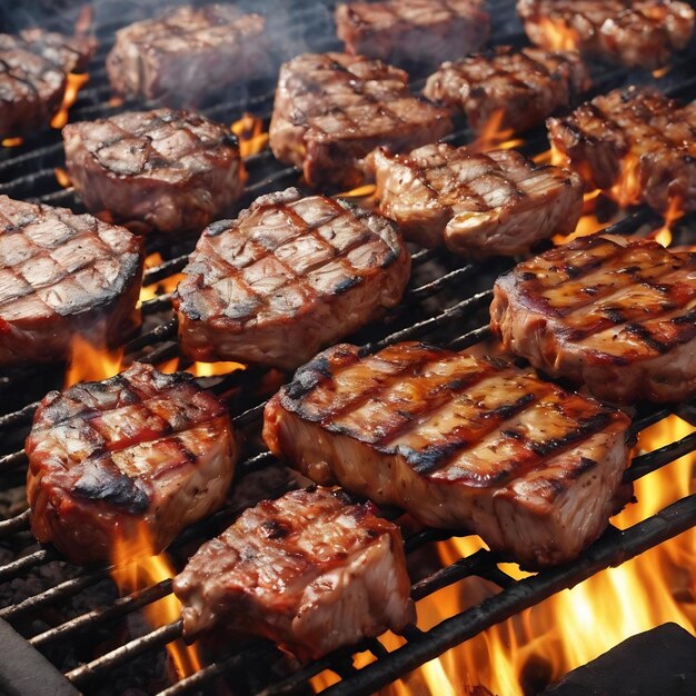 Gegrilltes Fleisch auf dem Grill