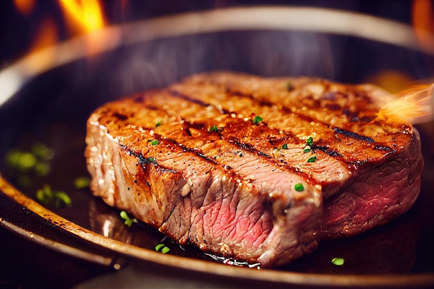 Foto gegrilltes ribeye-steak-barbecue-fleisch