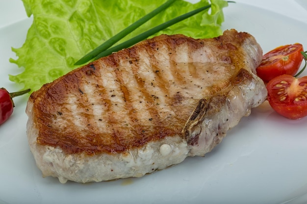 Foto gegrilltes schweinesteak