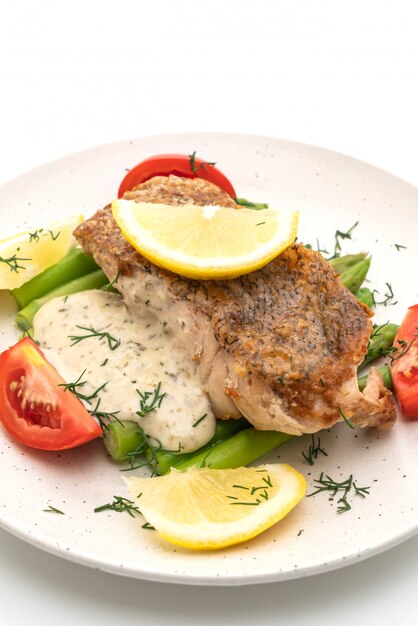 gegrilltes Snapper Fish Steak mit Vagetable