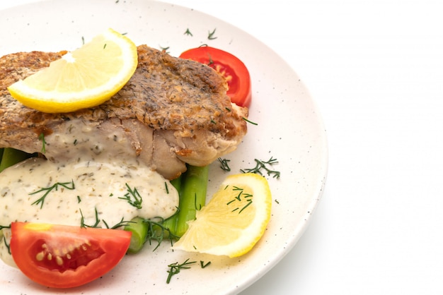 gegrilltes Snapper Fish Steak mit Vagetable