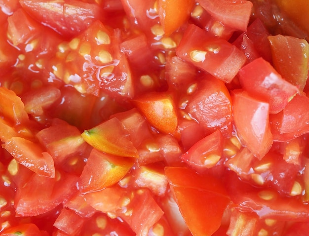 Gehackte Tomaten für Pizza