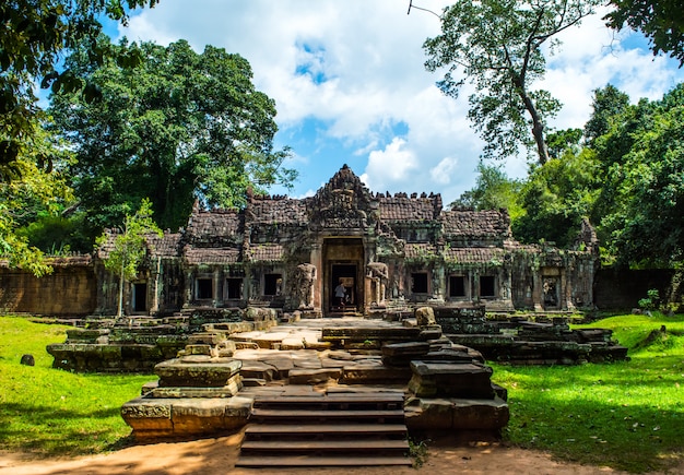 Geheimnisvolle Ruinen des alten Preah Khan-Tempels