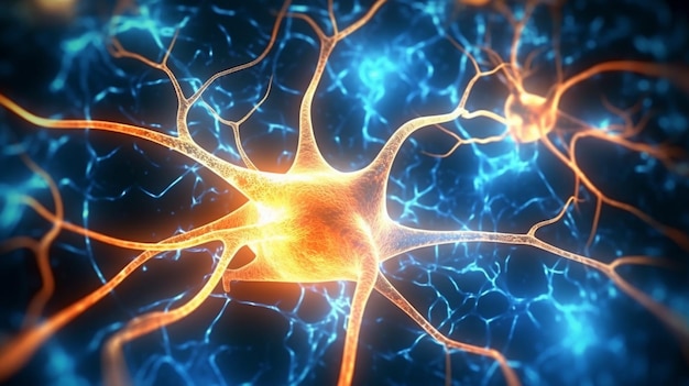Gehirnzellen sind miteinander verbundene generative KI
